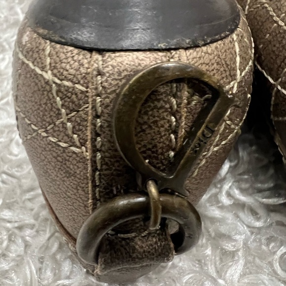 Dior Metallic Cannage Pattern D Charm Peep Toe Heels Pumps Shoes - Picture 9 of 9